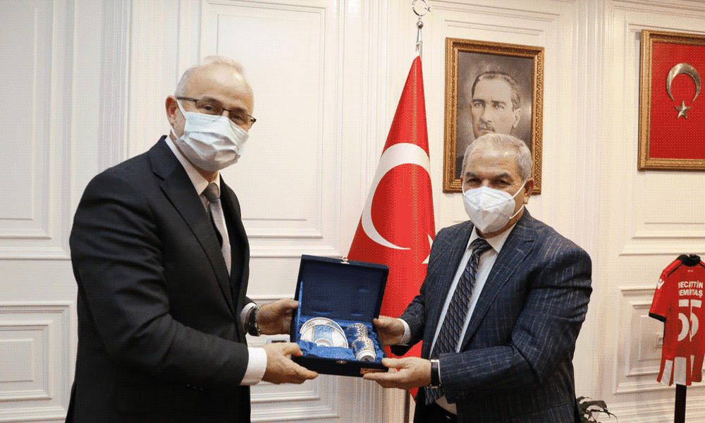 Başkan Demirtaş, Rektör Ünal Yavuz’u makamında misafir etti