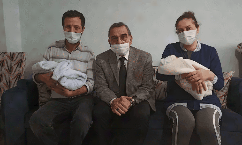 Başkan Demirtaş, Yavuz Ailesinin ikiz bebek mutluluğuna ortak oldu