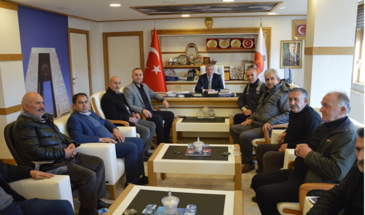 Havza Muhtarları Derneğinden Belediye Başkan Özdemir’e Ziyaret